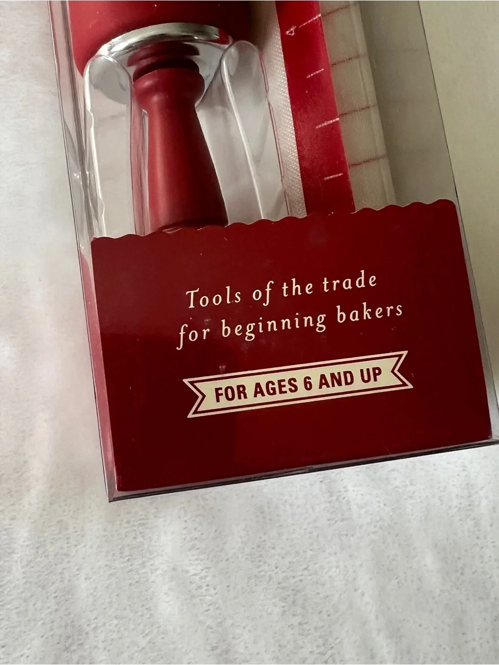 Williams Sonoma Red Silicone Rolling Pin with Matching Pastry Mat